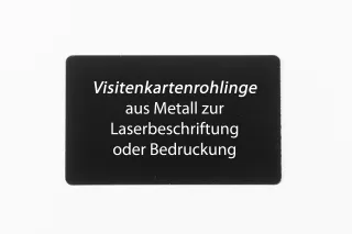 Visitenkarten Alu eloxiert matt