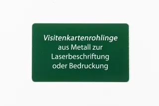 Visitenkarten Alu eloxiert glänzend